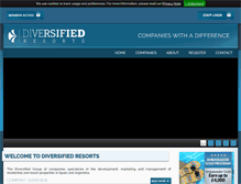 Tablet Screenshot of diversifiedresorts.com
