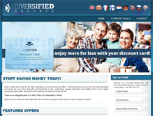 Tablet Screenshot of discount.diversifiedresorts.com